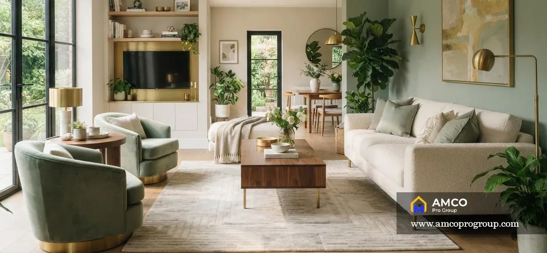 Modern living room lighting color choices